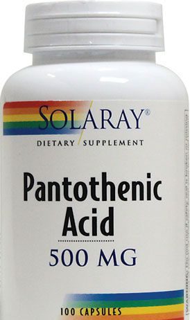 Solaray Ácido Pantoténico 500mg 100 cápsulas acido_pantotenico