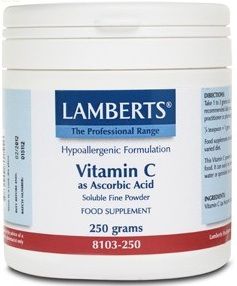 Lamberts Vitamina C – Acido Ascorbico polvo 250g lamberts_vitamina_c_-_acido_ascorbico_250g