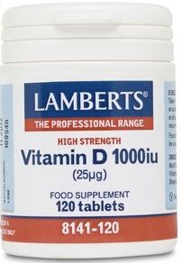 Lamberts Vitamina D 1000UI 120 comprimidos lamberts_vitamina_d_1000ui_120_comprimidos