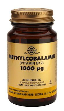 Vitamina B12 o metilcobalamina de Solgar 30 comprimidos masticables solgar-vitamina-b12-30masticables