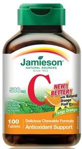 Jamieson Vitamina C 500mg naranja 100 comprimidos masticables Jamieson Vitamina C 500mg naranja 100 comprimidos masticables