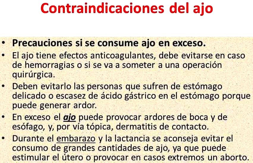 ajo-contraindicacion