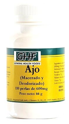 GHF Ajo Macerado 500mg 110 perlas ajo500