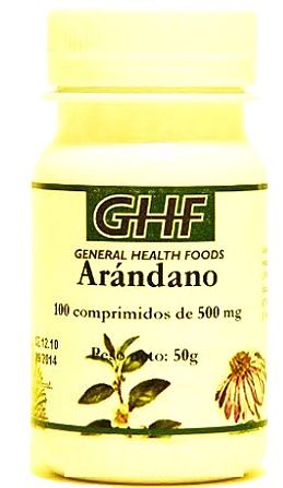 GHF Arándano 500mg 100 comprimidos ghf_arandanos