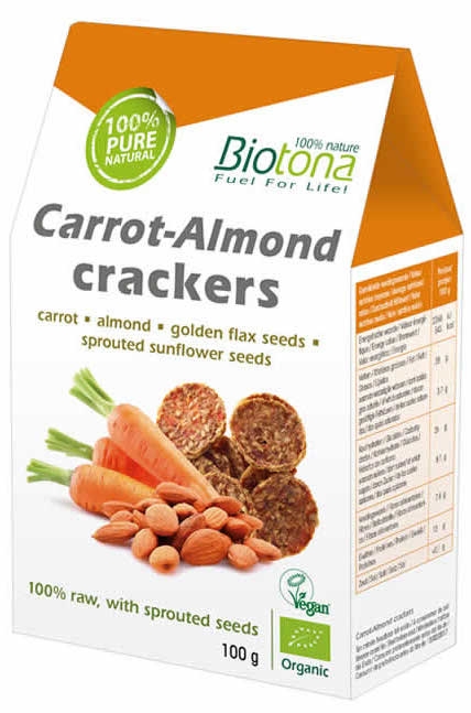 Biotona Crackers Zanahoria Almendras 100 gr