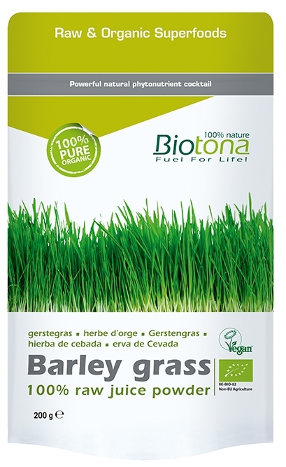 Biotona Hierba de Cebada 100% Polvo de Jugo Fresco 200gr