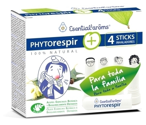 Esential Aroms Phytorespir Frasco 30ml + 4 sticks inhaladores esential_aroms_phytorespir_frasco_30ml_4_sticks_inhaladores