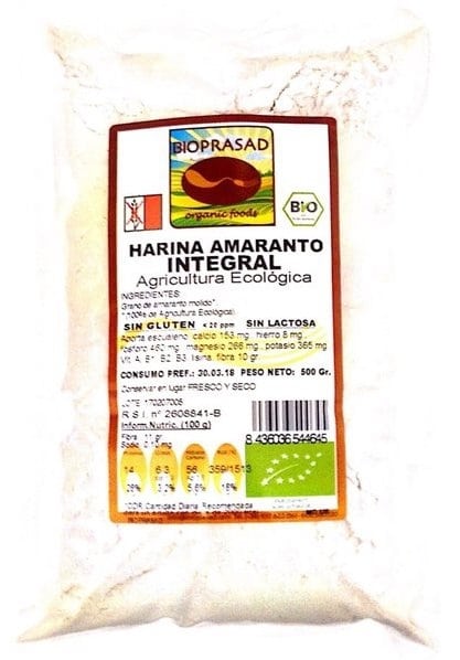 Bioprasad harina de amaranto integral Bio sin gluten 500g