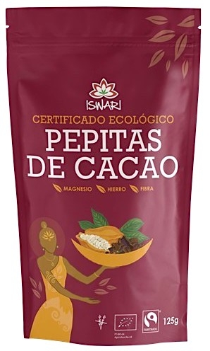 Iswari Pepitas de cacao crudo o Nibs ecologico 125g