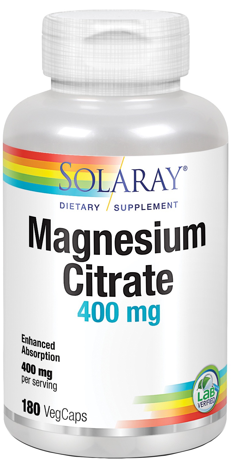 Solaray Citrato de Magnesio 400mg 180 cápsulas vegetales