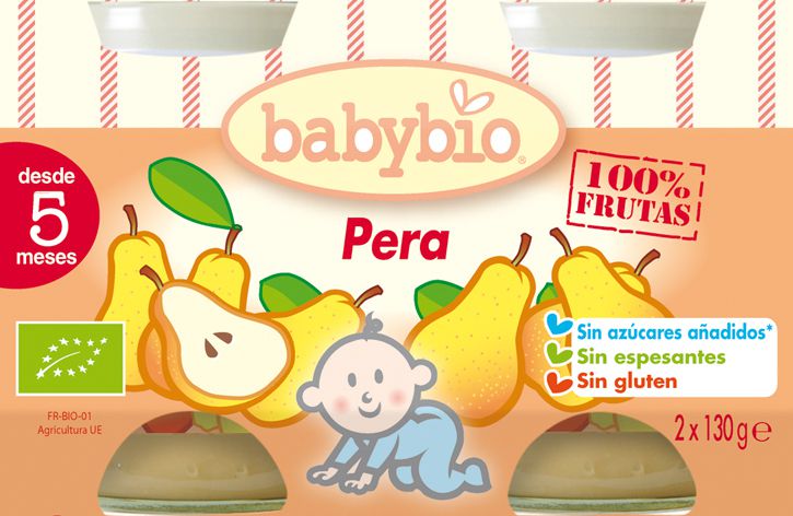Babybio Potito de Pera 2 unidades de 130g