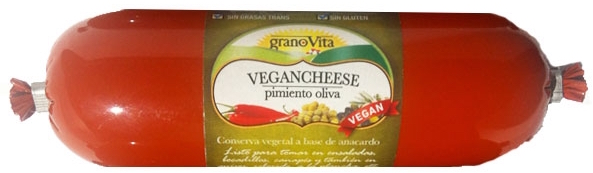 Granovita Embutido vegetal vegancheese pimiento y oliva sin gluten 200g