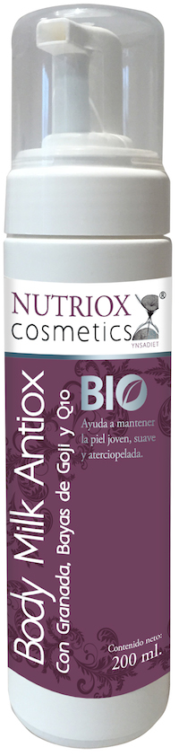 Nutriox body milk antiox Bio con granada, goji y Q10 200ml Nutriox body milk antiox Bio con granada, goji y Q10 200ml