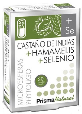 Prisma Natural Castaño india + hamamelis + selenio microesferas 30 capsulas Prisma Natural Castaño india + hamamelis + selenio microesferas 30 capsulas