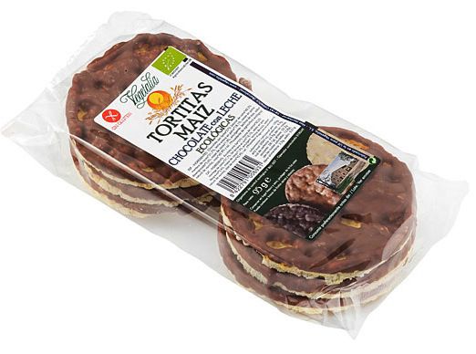 Vegetalia Tortitas de Maíz con Chocolate con Leche Bio 95g