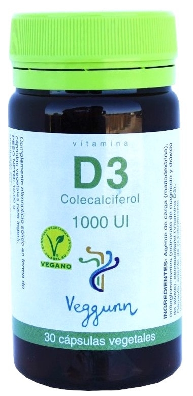 Veggunn Vitamina D3 30 cápsulas vegetales Veggunn Vitamina D3 30 cápsulas vegetales