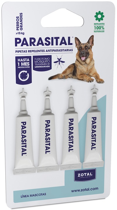 Zotal Veterinaria parasital pipeta antiparasitario perros grandes 4x5ml